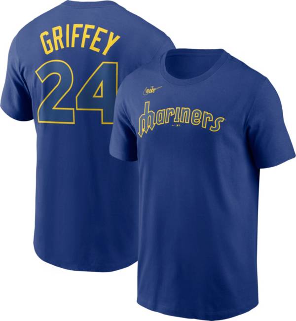 Men's Nike Ken Griffey Jr Seattle Mariners Cooperstown Collection Name &  Number Royal T-Shirt