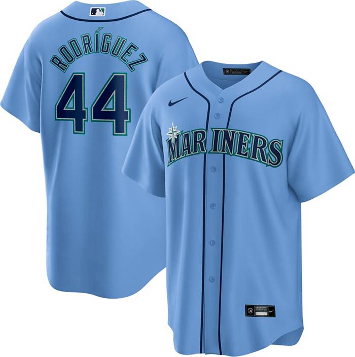 Seattle Mariners Julio Rodriguez Autographed Light Blue Nike Jersey Size Large