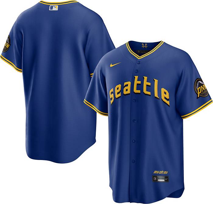Men's Nike White Seattle Mariners Home 2023 MLB All-Star Game Patch Replica Player Jersey, L
