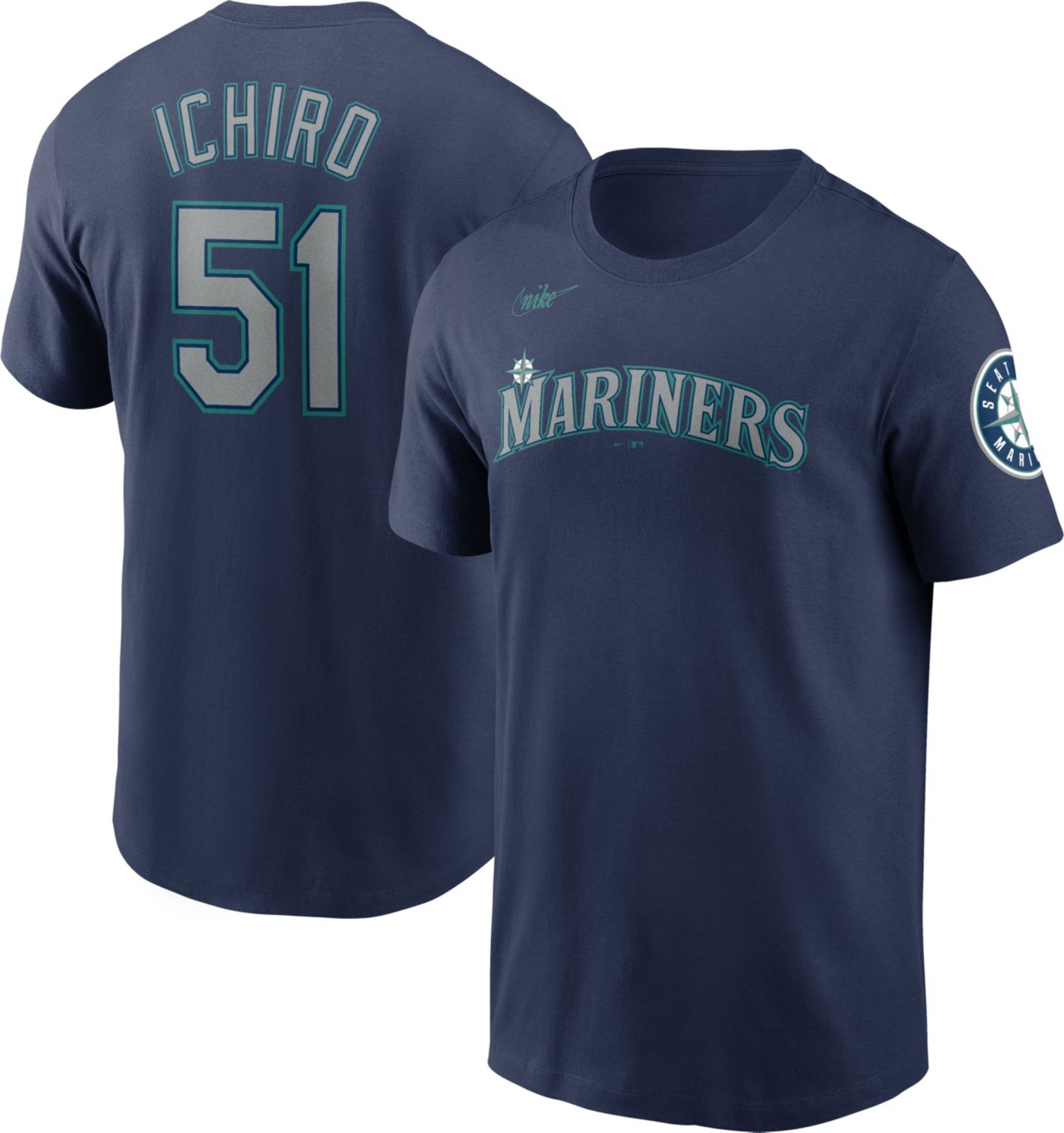 Nike Men s Seattle Mariners Ichiro Suzuki 51 Navy T Shirt Dick s Sporting Goods