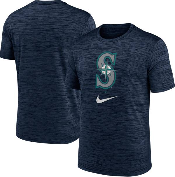 Nike Men's Seattle Mariners Navy Logo Velocity T-Shirt product image