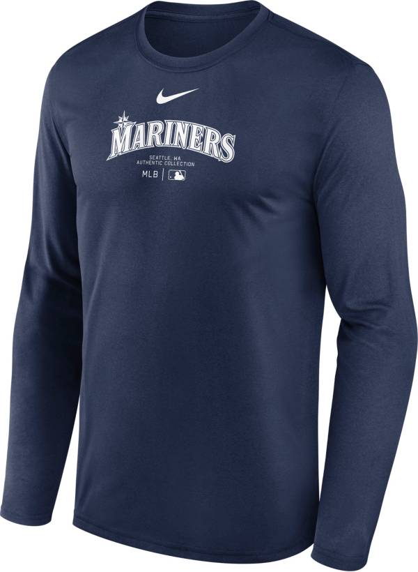 Nike Men s Seattle Mariners Navy Authentic Collection Issue Long