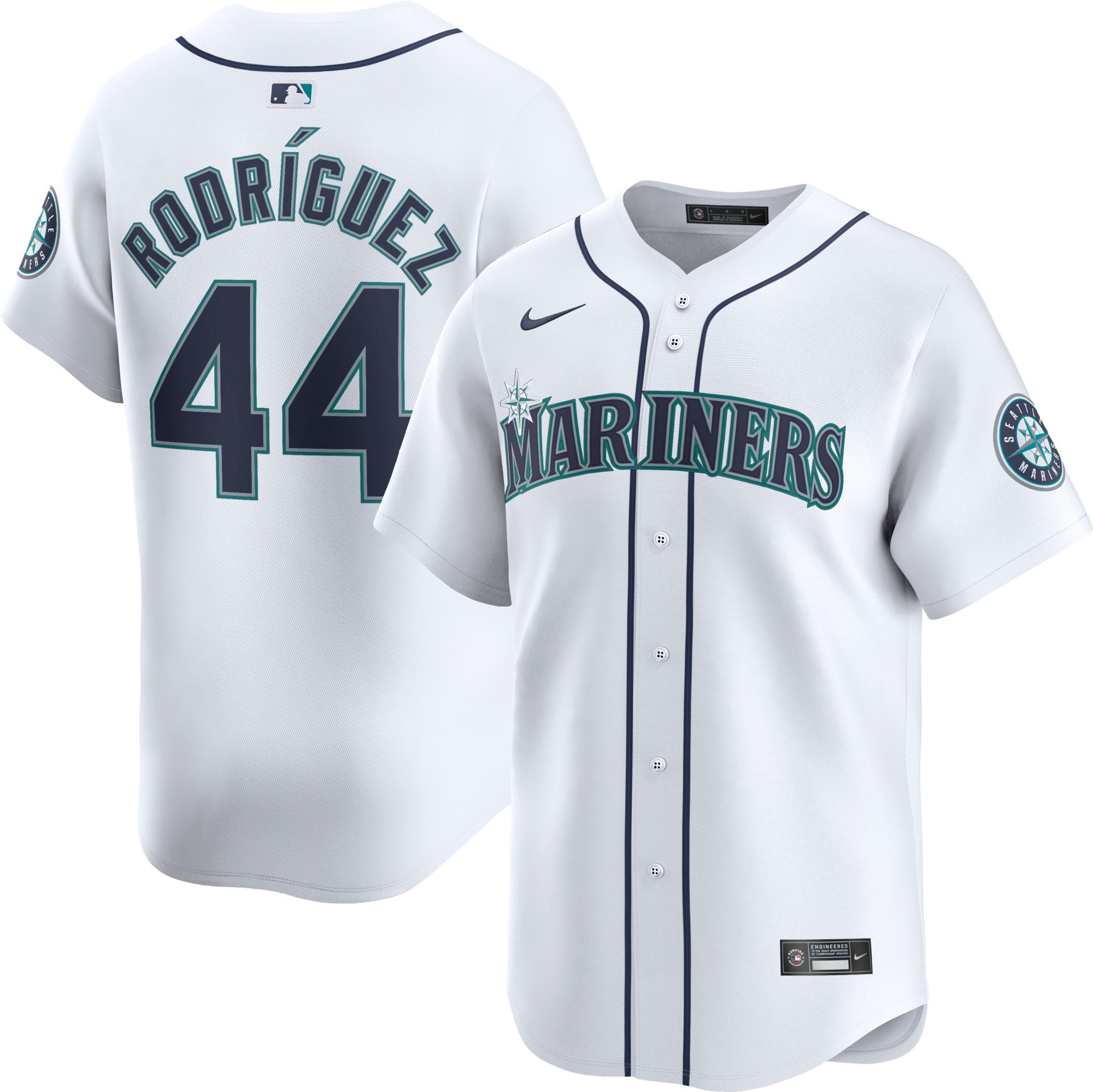 Nike Men's Seattle Mariners Julio Rodríguez #44 White Limited Vapor Jersey