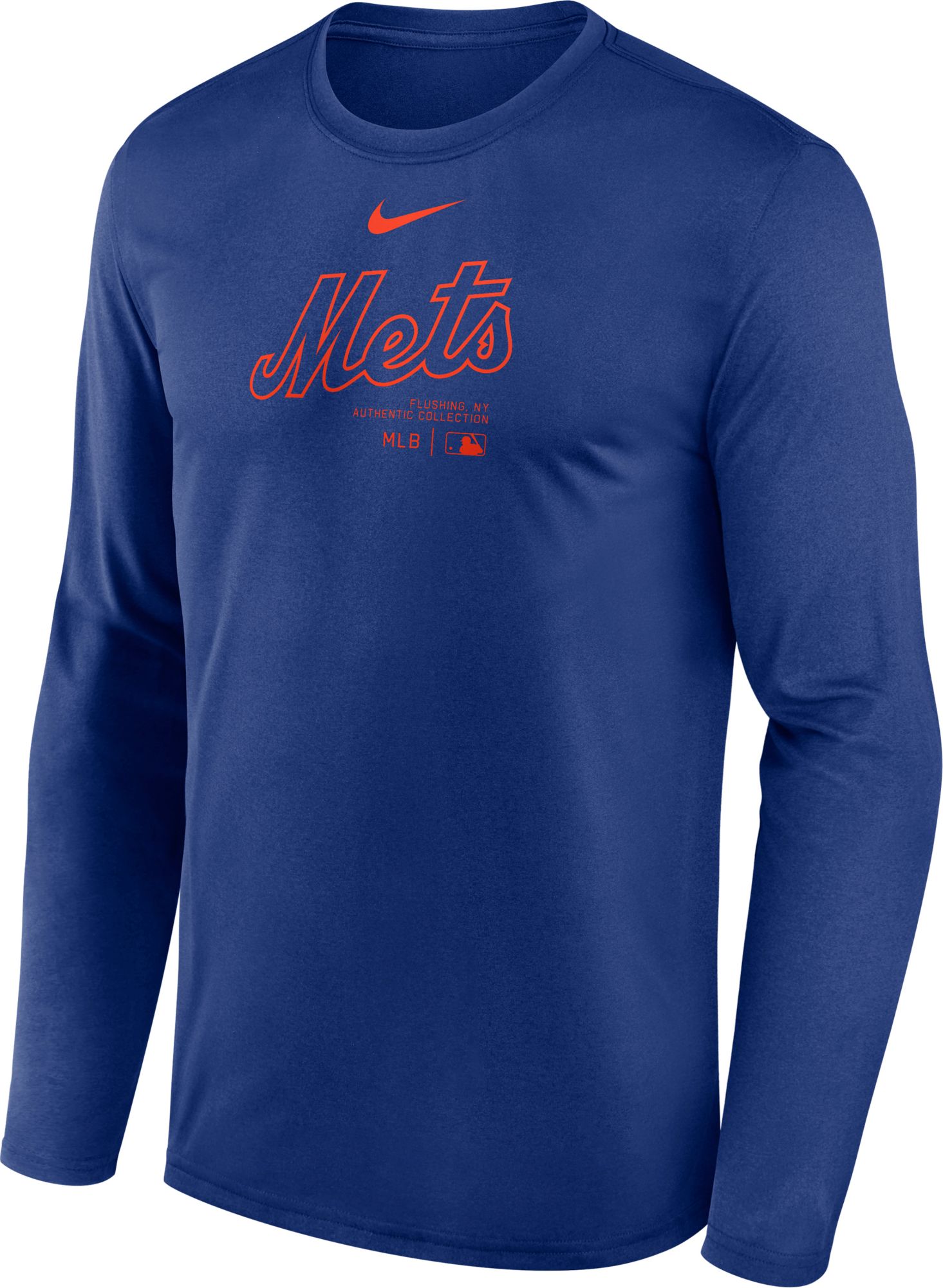 Nike Men's New York Mets Blue Authentic Collection Issue Long Sleeve T-Shirt