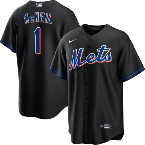 Nike Men's New York Mets Jeff McNeil #1 Black Cool Base Alternate Jersey product image