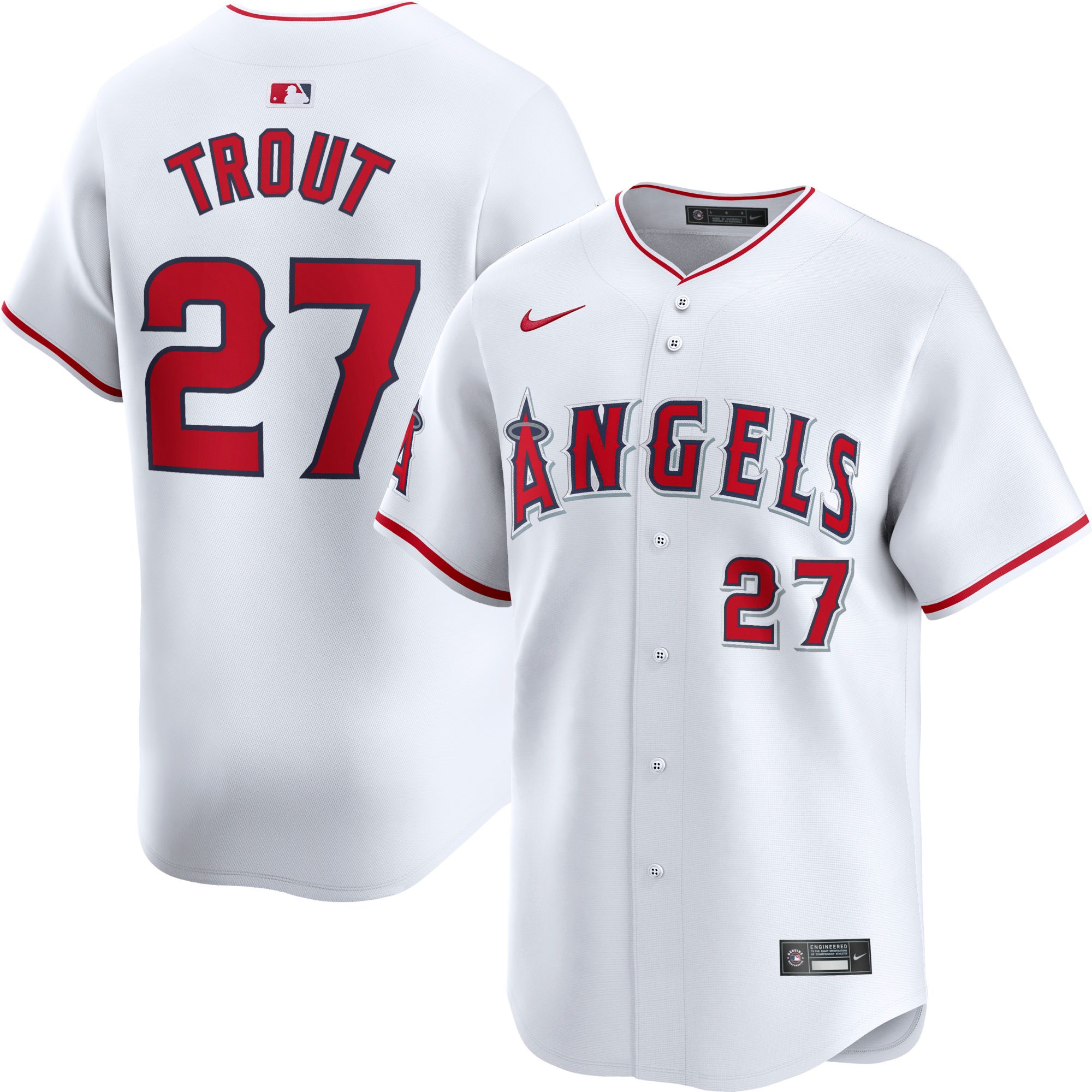 Nike Women's Los Angeles Angels Mike Trout #27 White Limited Vapor Jersey |  The Market Place