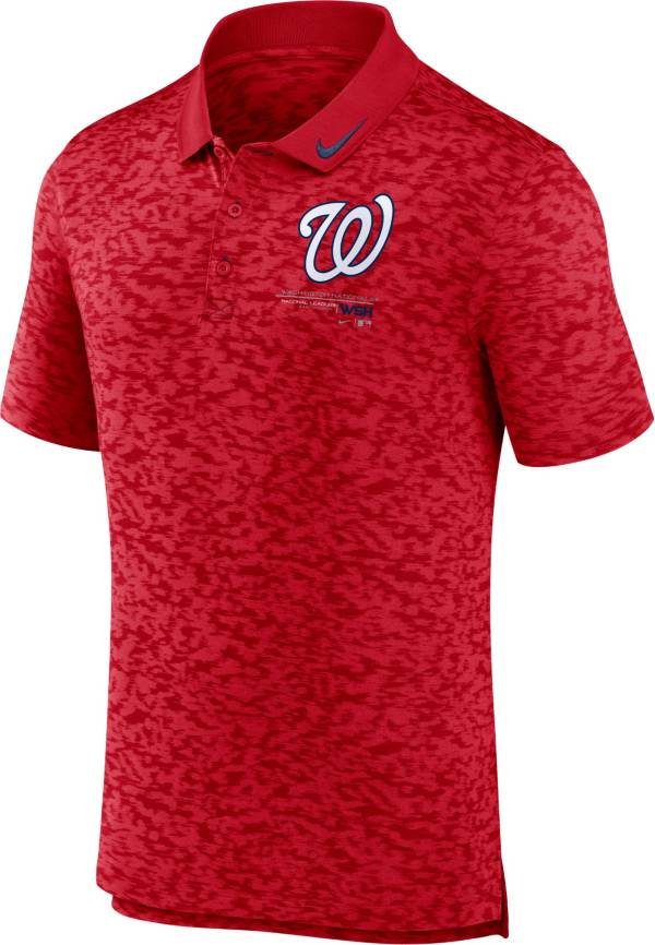Nike Men's Washington Nationals Red Next Level Polo T-Shirt