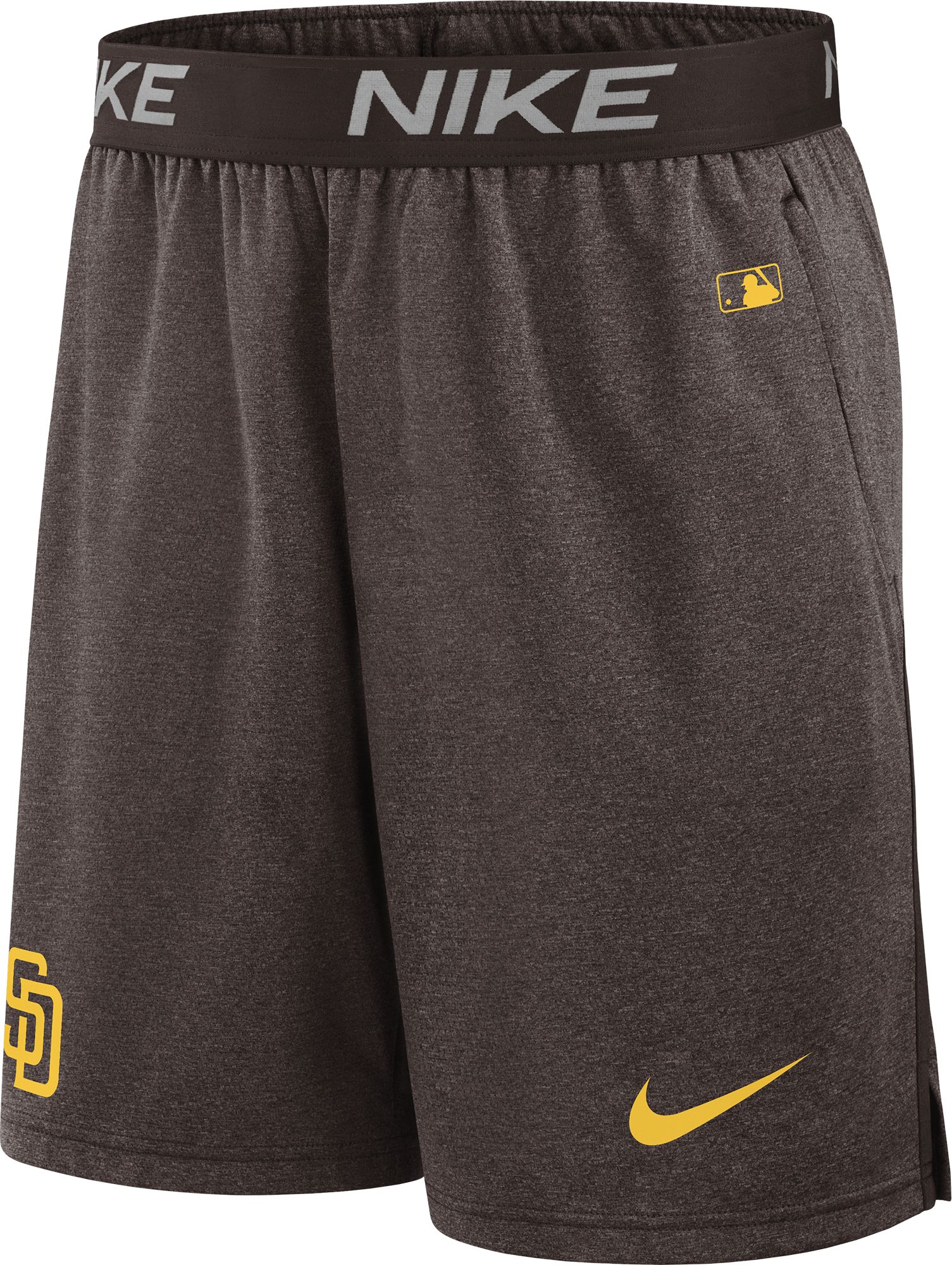 Nike Men's San Diego Padres Brown Authentic Collection Knit Shorts