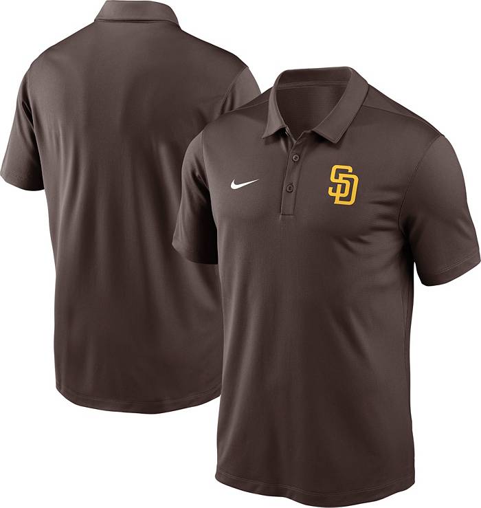 Nike Men's San Diego Padres Brown Logo Franchise Polo T-Shirt