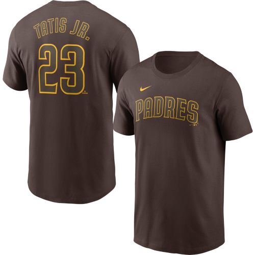 NIKE SAN DIEGO TATIS JR. シャツ 23 Nike Adult San Diego Padres Fernando Tatis Jr. #23 Brown T-Shirt