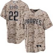 PADRES JERSEY #22 JUAN SOTO STITCHED SAN DIEGO CAMO GREEN