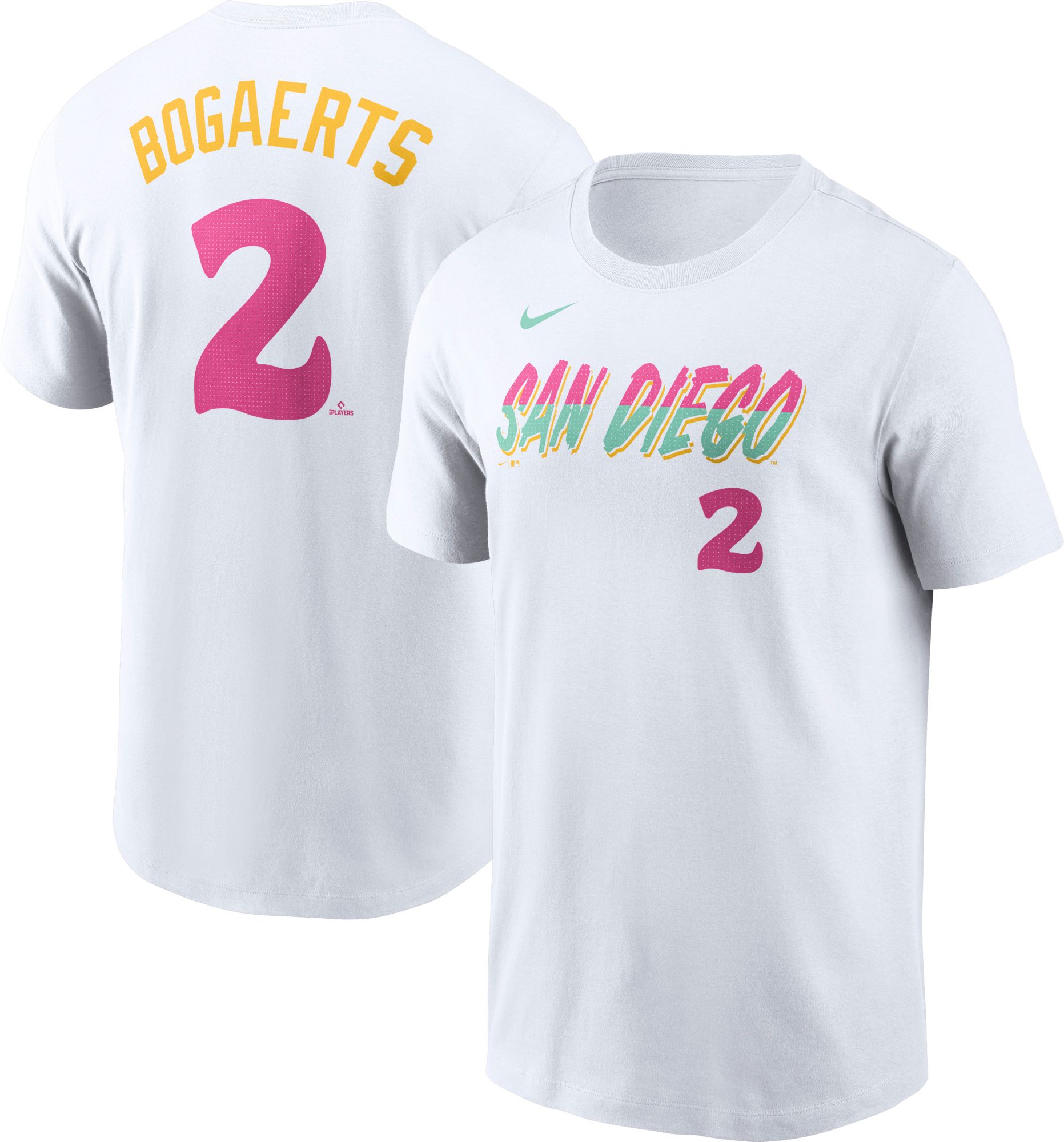 Nike Men's San Diego Padres Xander Bogaerts #2 White T-Shirt product image