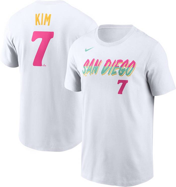 Nike Men's San Diego Padres Ha-Seong Kim #7 White T-Shirt
