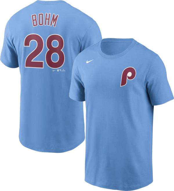 Nike Men's Philadelphia Phillies Alec Bohm #28 Blue T-Shirt | Dick's ...