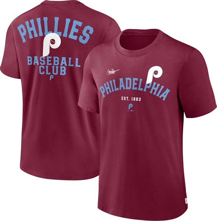 Nike Men's Philadelphia Phillies Maroon Cooperstown Rewind T-Shirt