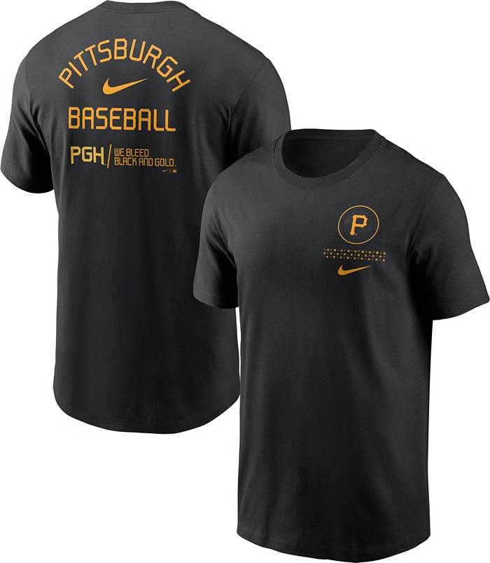 Nike Pittsburgh Pirates Athletic Black Baseball MLB T Shirt Size