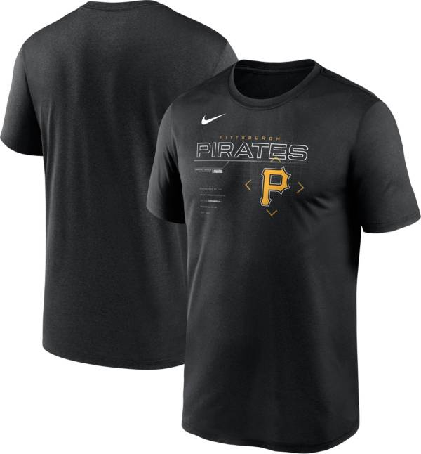 Men's Pittsburgh Pirates Nike Black Authentic Collection Tri-Blend  Performance T-Shirt