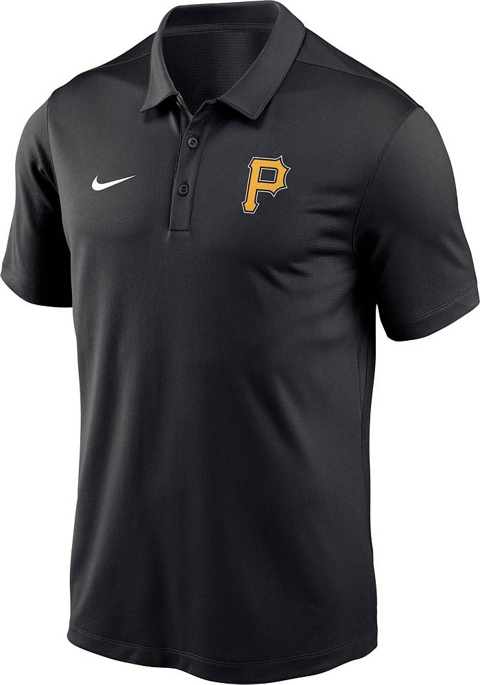 Nike Men's Pittsburgh Pirates Black Logo Franchise Polo T-Shirt