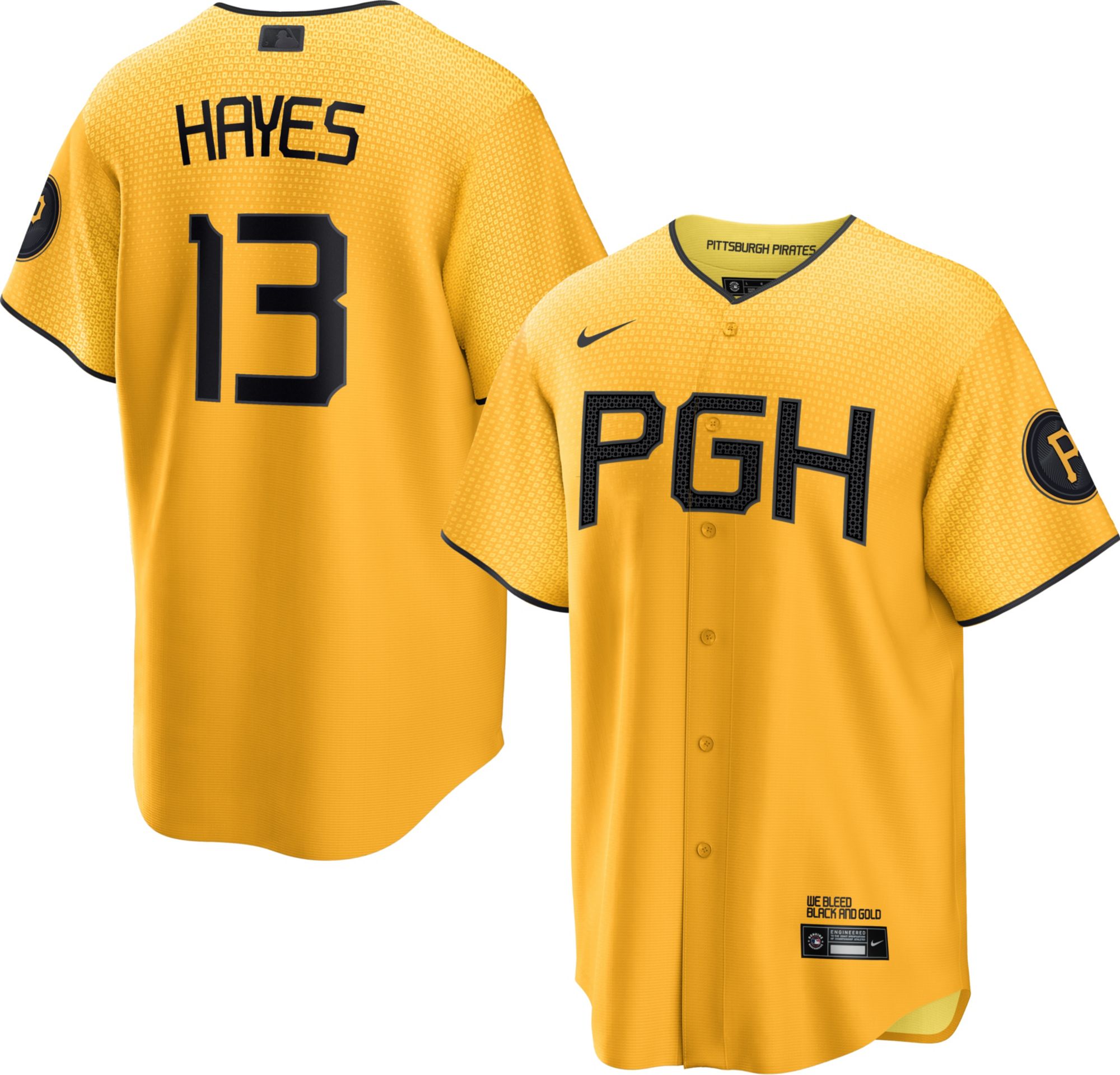Nike Men's Pittsburgh Pirates City Connect Ke'Bryan Hayes #13 Cool Base Jersey product image