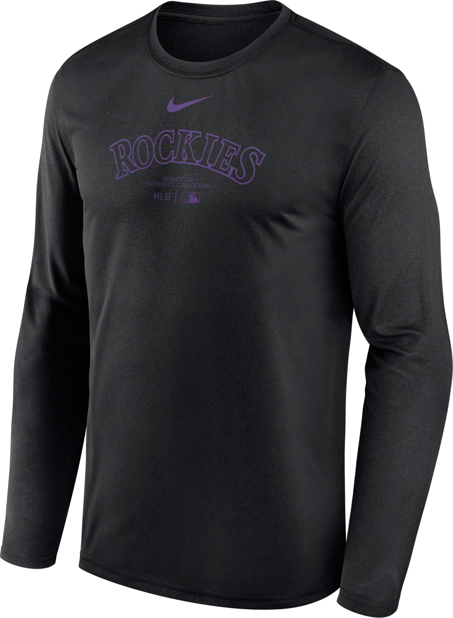 Nike Men's Colorado Rockies Black Authentic Collection Issue Long Sleeve T-Shirt