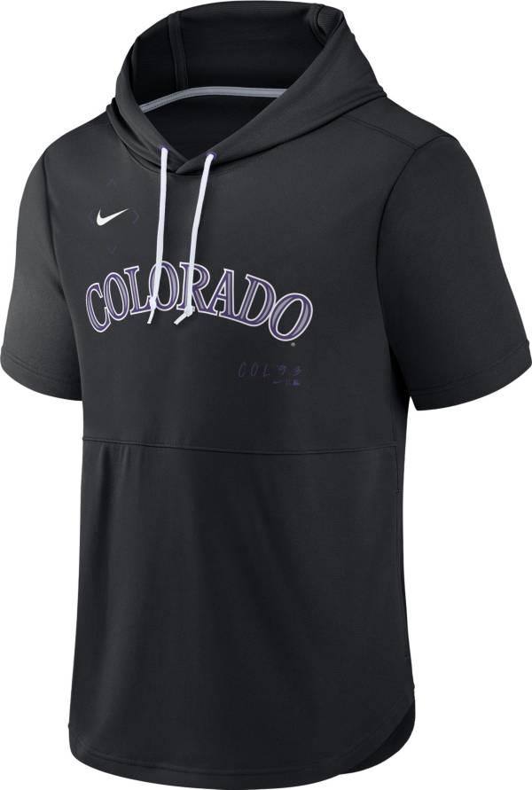 Nike Men's Colorado Rockies Black Springer Short Sleeve Hoodie product image