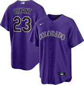 Nike Men's Colorado Rockies Kris Bryant #23 Purple Cool Base
