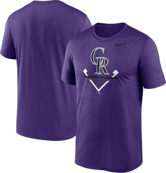 Nike Men's Colorado Rockies Purple Icon Legend Performance T-Shirt