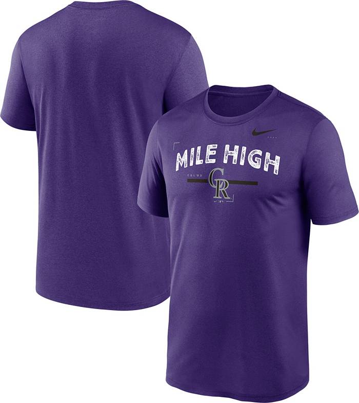 Nike, Shirts, Nike Colorado Rockies Purple Alternate Baseball Jersey Mens  Size Medium