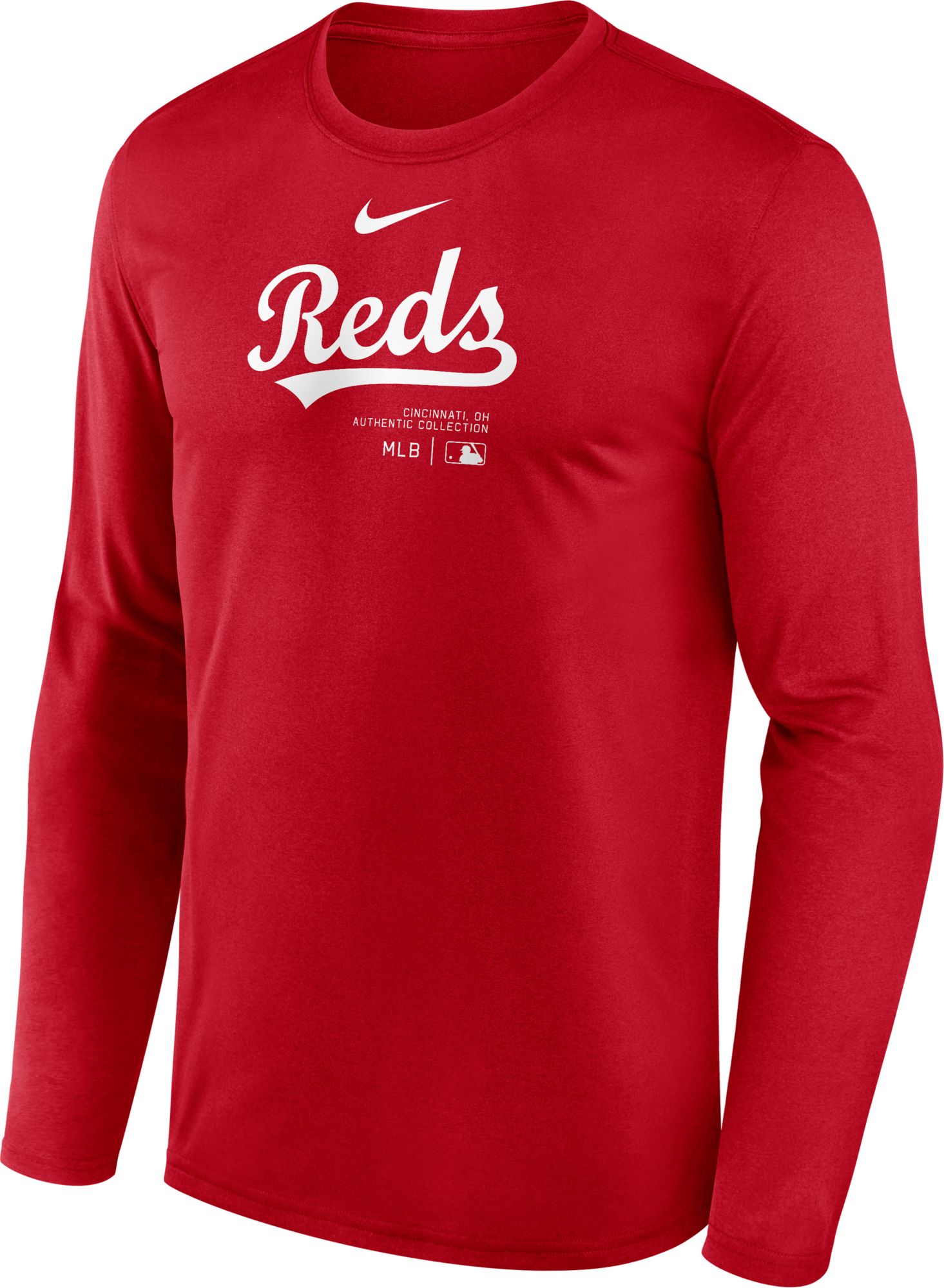 Nike Men's Cincinnati Reds Red Authentic Collection Issue Long Sleeve T-Shirt