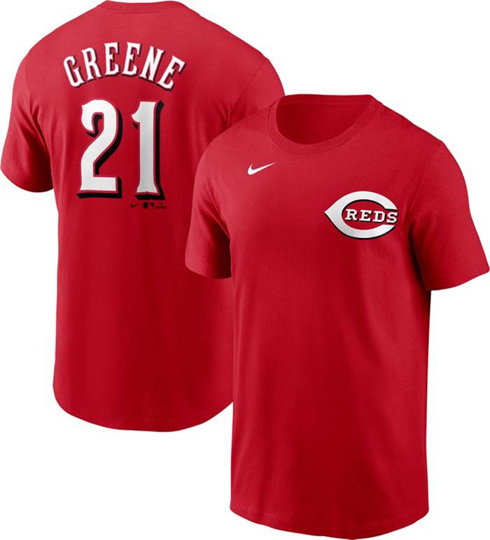Nike Men's Cincinnati Reds Hunter Greene #21 Red T-Shirt
