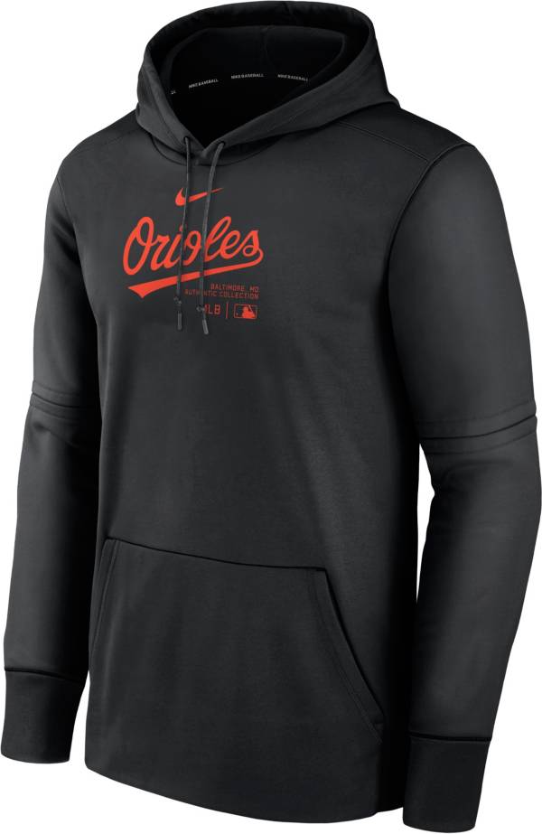 Nike Men s Baltimore Orioles Black Authentic Collection Hoodie