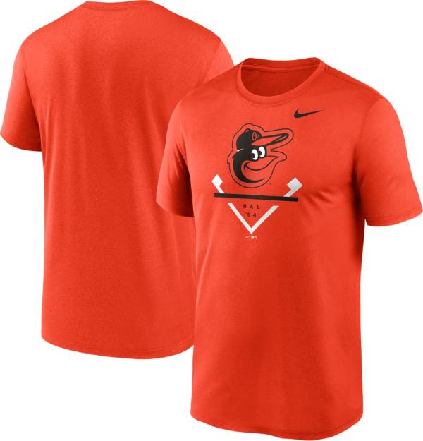 Mens Nike Baltimore Orioles Dri-Fit 3/4 sleeve t shirt