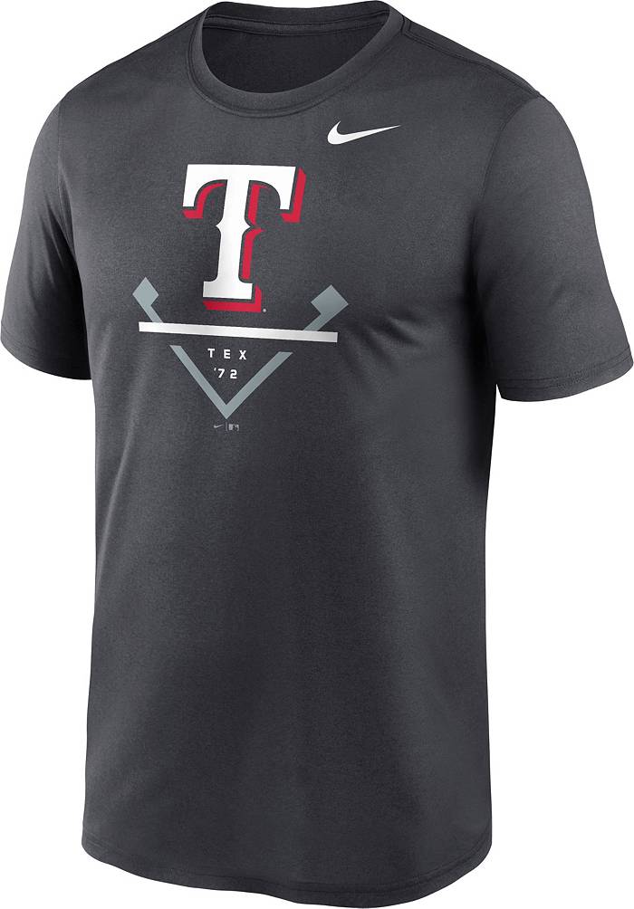 Nike Men's Texas Rangers Gray Icon Legend Performance T-Shirt