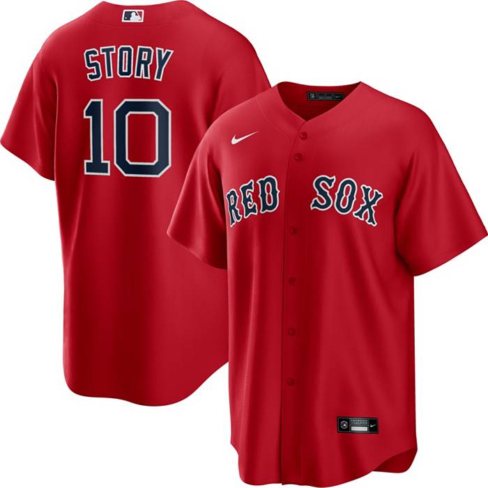 Nike Men's Boston Red Sox Trevor Story #10 Red Cool Base Alternate