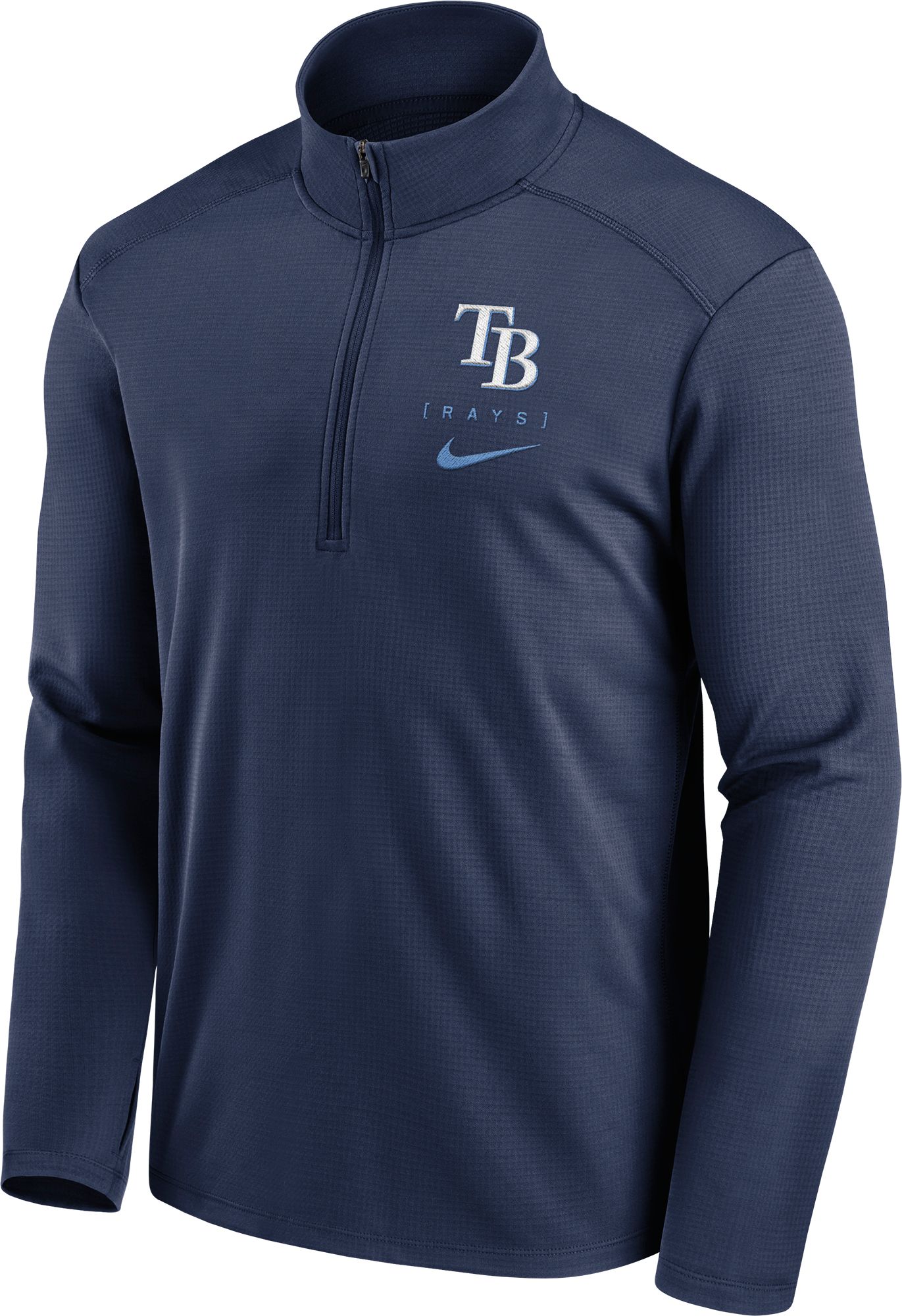 Nike Men's Tampa Bay Rays Navy Logo Pacer Quarter-Zip Pullover