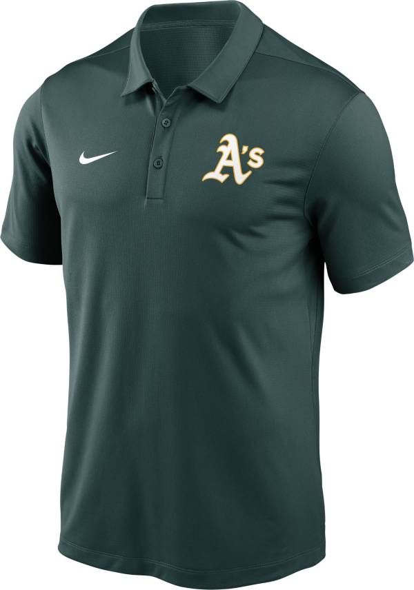 Nike Oakland Athletics Polo Shirt Mens Small Green Short Sleeve Logo MLB  Golf