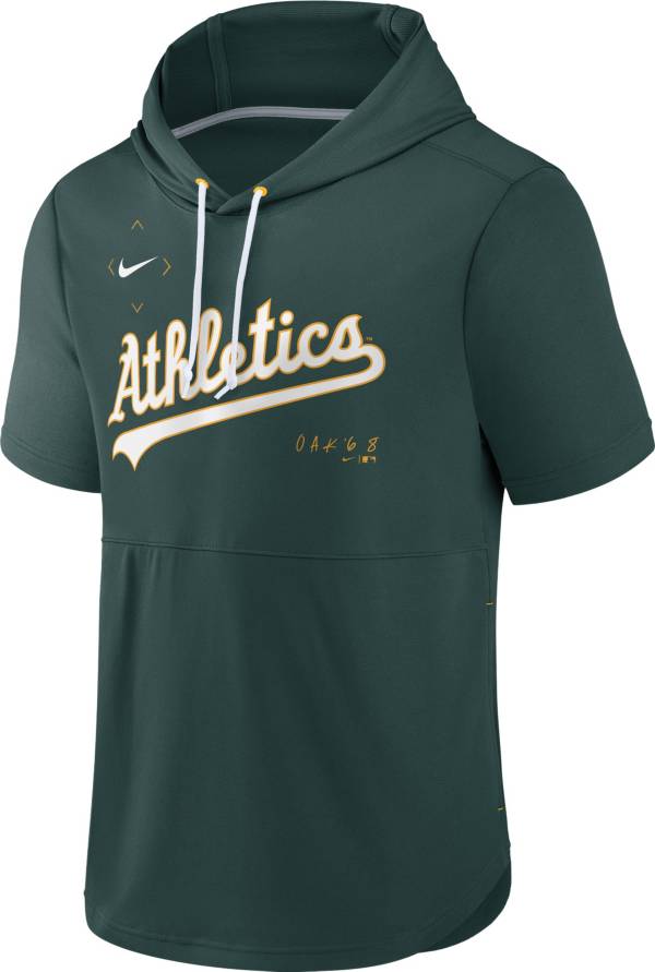 Nike Men's Oakland Athletics Green Springer Short Sleeve Hoodie product image