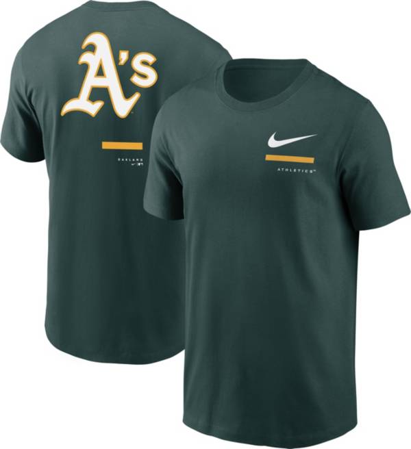 Nike Men's Oakland Athletics Green Over Shoulder T-Shirt
