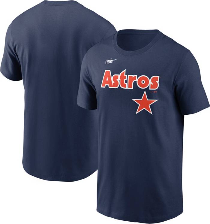 Nike Men's Houston Astros Navy Cooperstown Wordmark T-Shirt