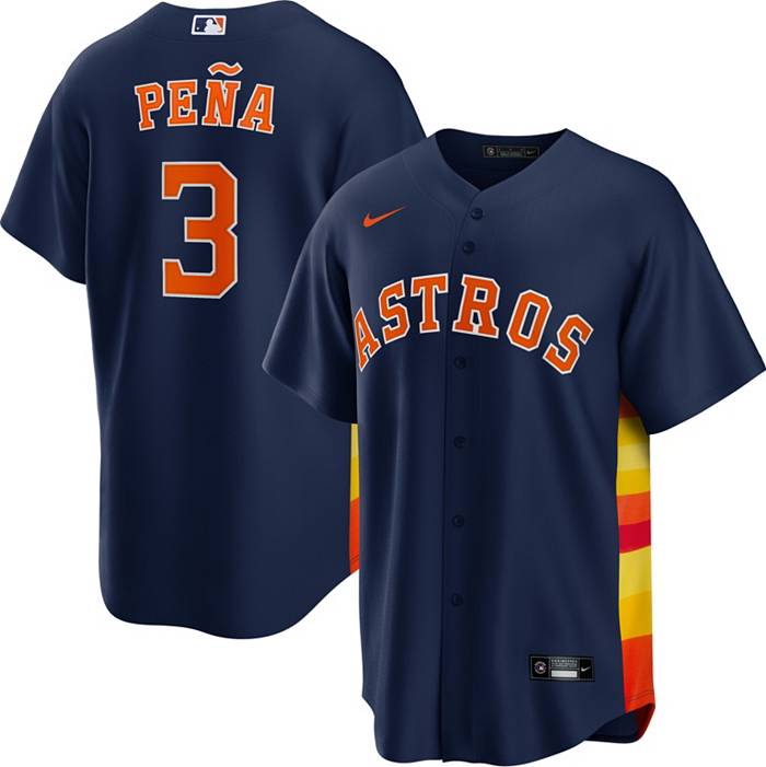 Nike Men's Houston Astros Jeremy Peña #3 Navy Cool Base Alternate 1 Jersey