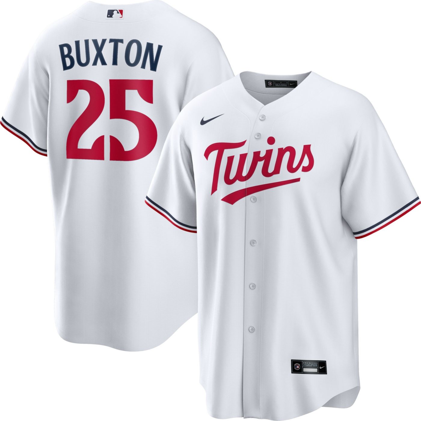 Nike Men s Minnesota Twins Byron Buxton 25 White Cool Base Home Jersey Dick s Sporting Goods