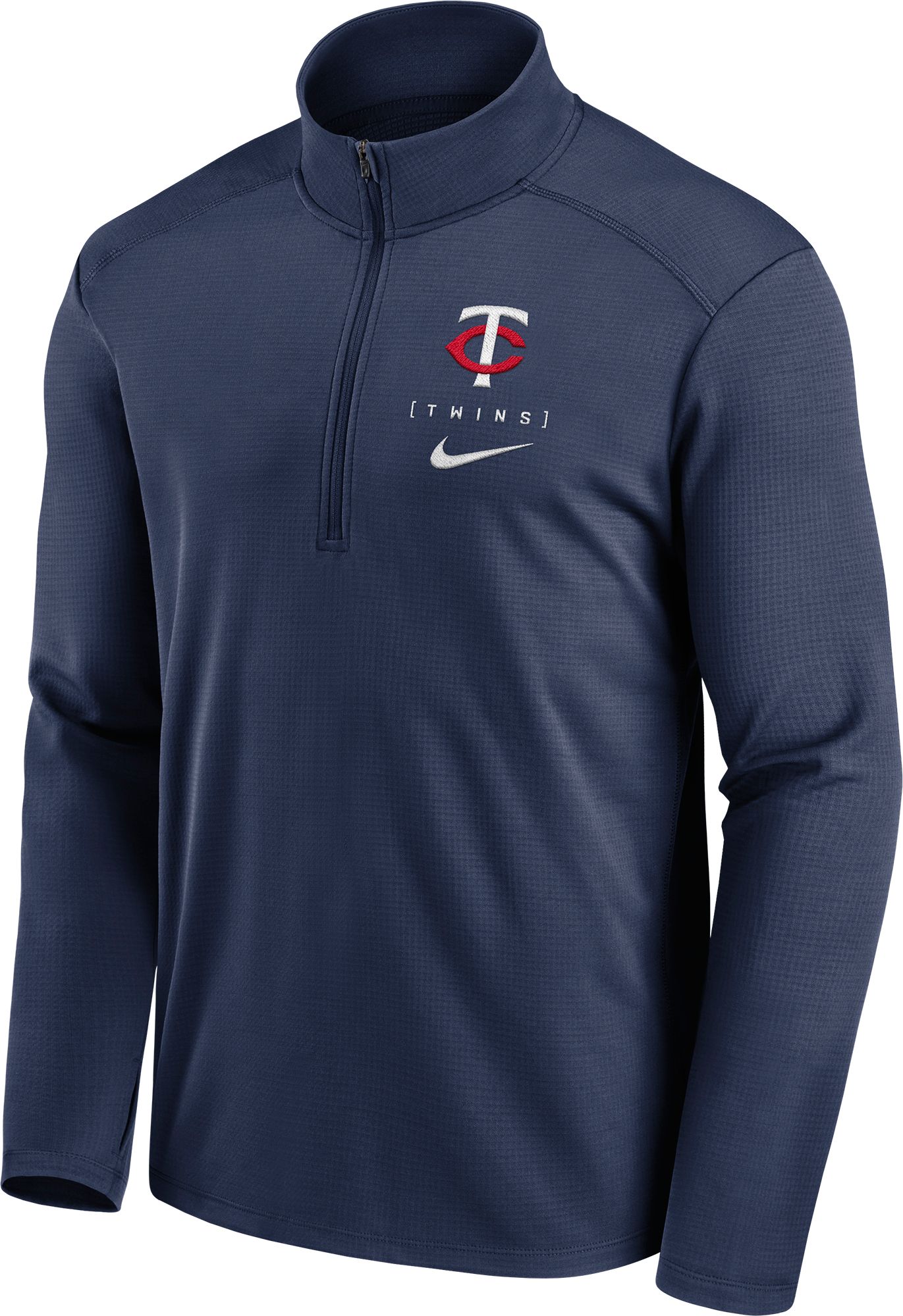 Nike Men's Minnesota Twins Navy Logo Pacer Quarter-Zip Pullover