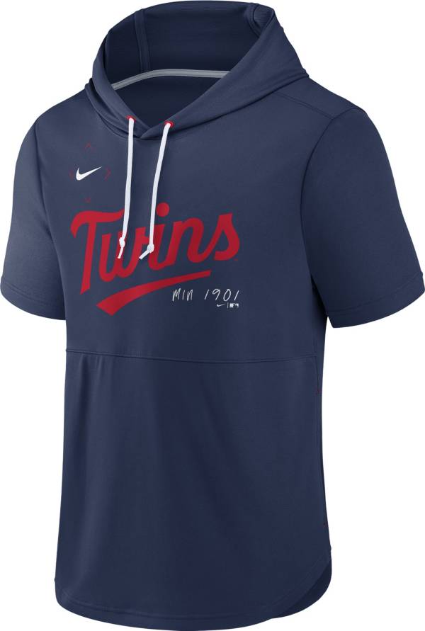 Nike Men's Minnesota Twins Navy Springer Short Sleeve Hoodie product image