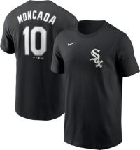 Nike Men's Chicago White Sox Yoán Moncada #10 Black T-Shirt