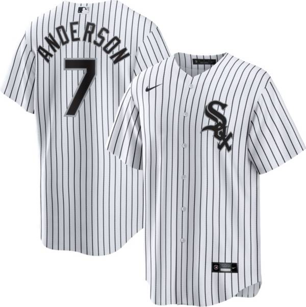 Nike Men's Chicago White Sox Tim Anderson #7 White Cool Base Home Jersey product image