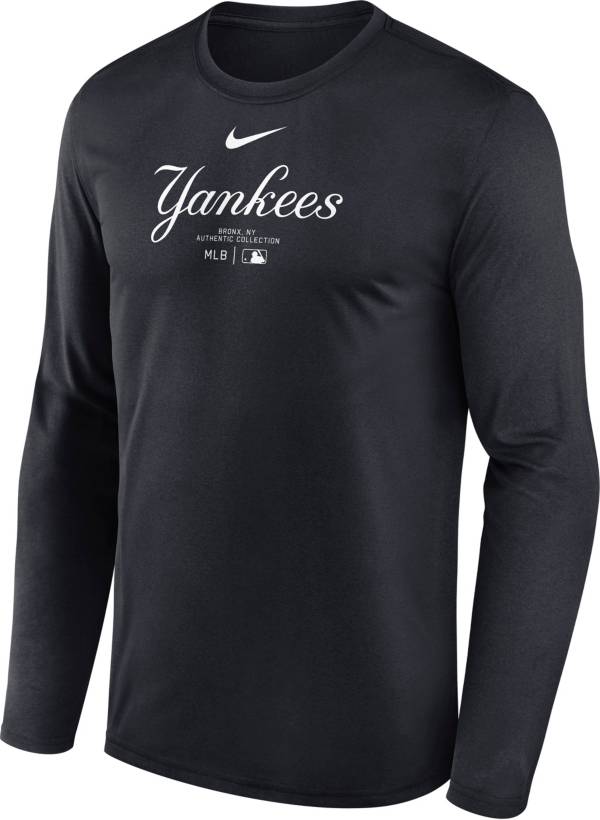 Nike Men's New York Yankees Blue Authentic Collection Issue Long Sleeve  T-Shirt