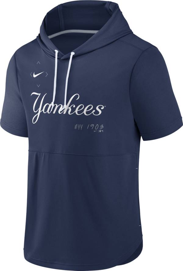 Nike Men's New York Yankees Navy Springer Short Sleeve Hoodie product image