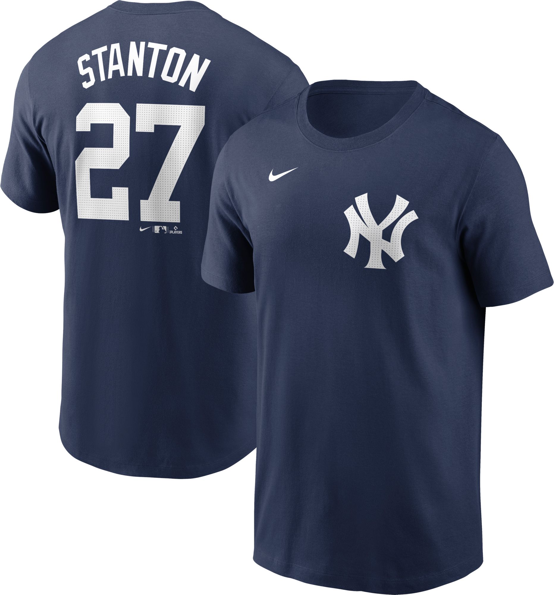 Nike Men's New York Yankees Giancarlo Stanton #27 Navy T-Shirt product image