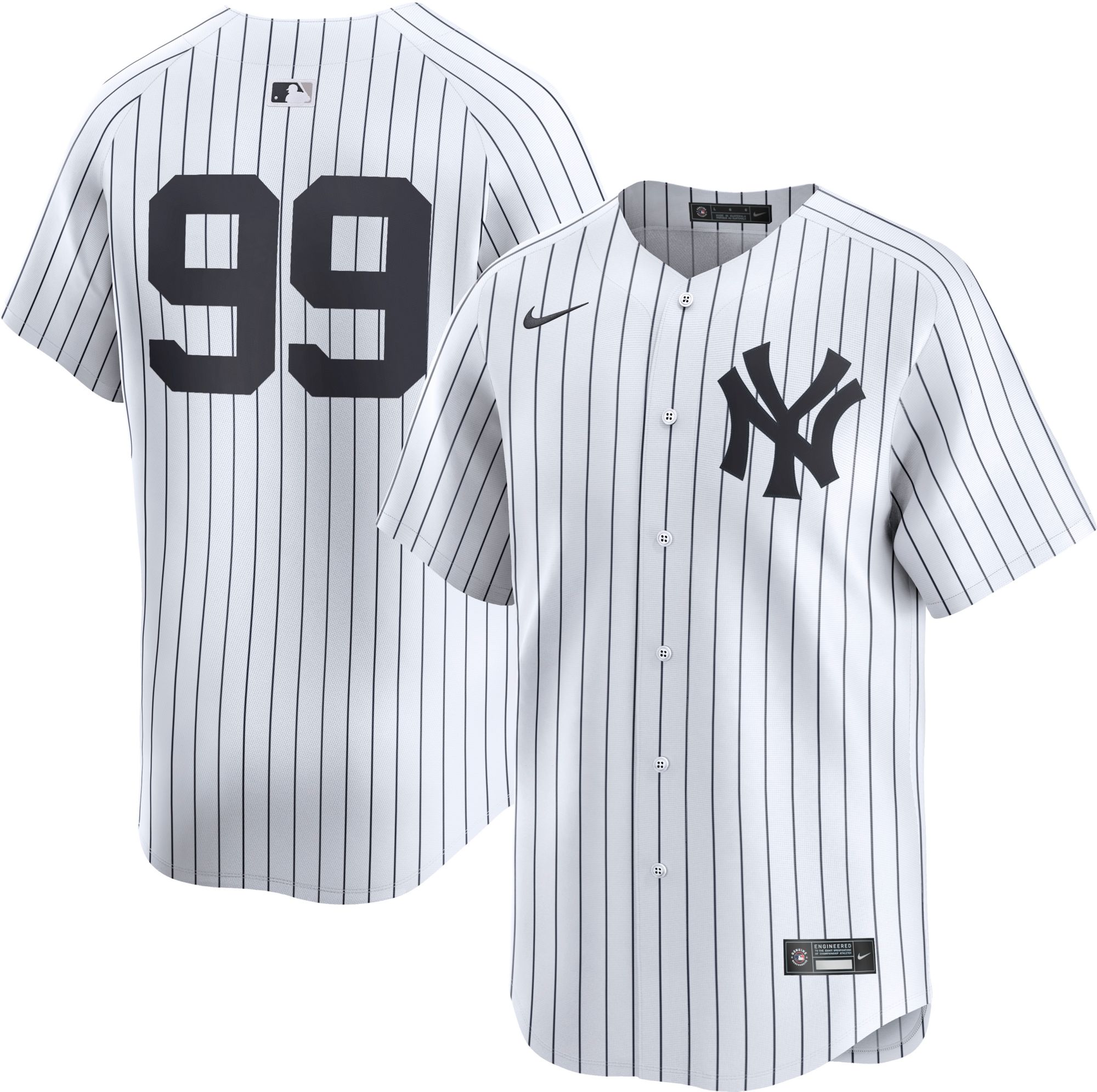 Nike Men's New York Yankees Aaron Judge #99 White Limited Vapor Jersey product image