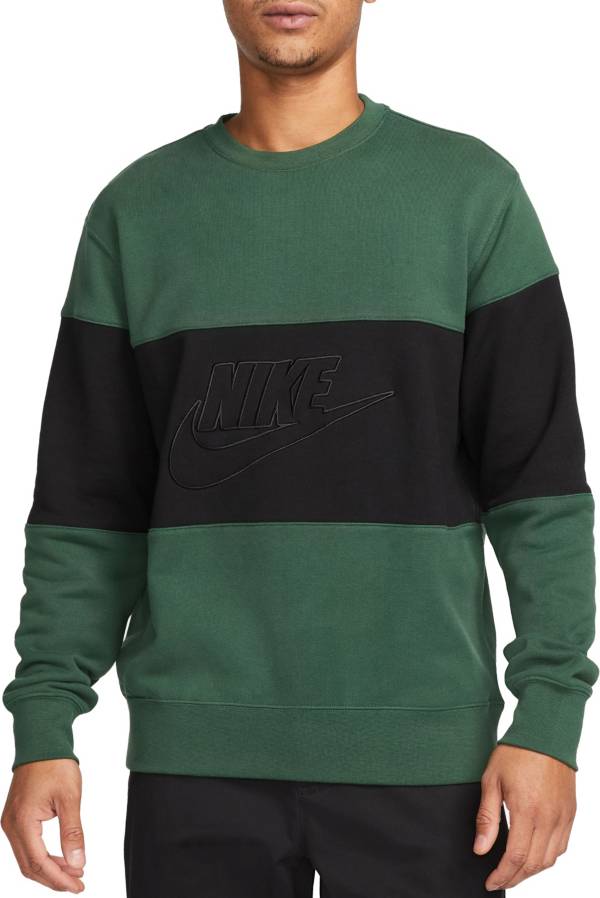 Nike Men's Club Fleece+ French Terry Color-Blocked Crew Top